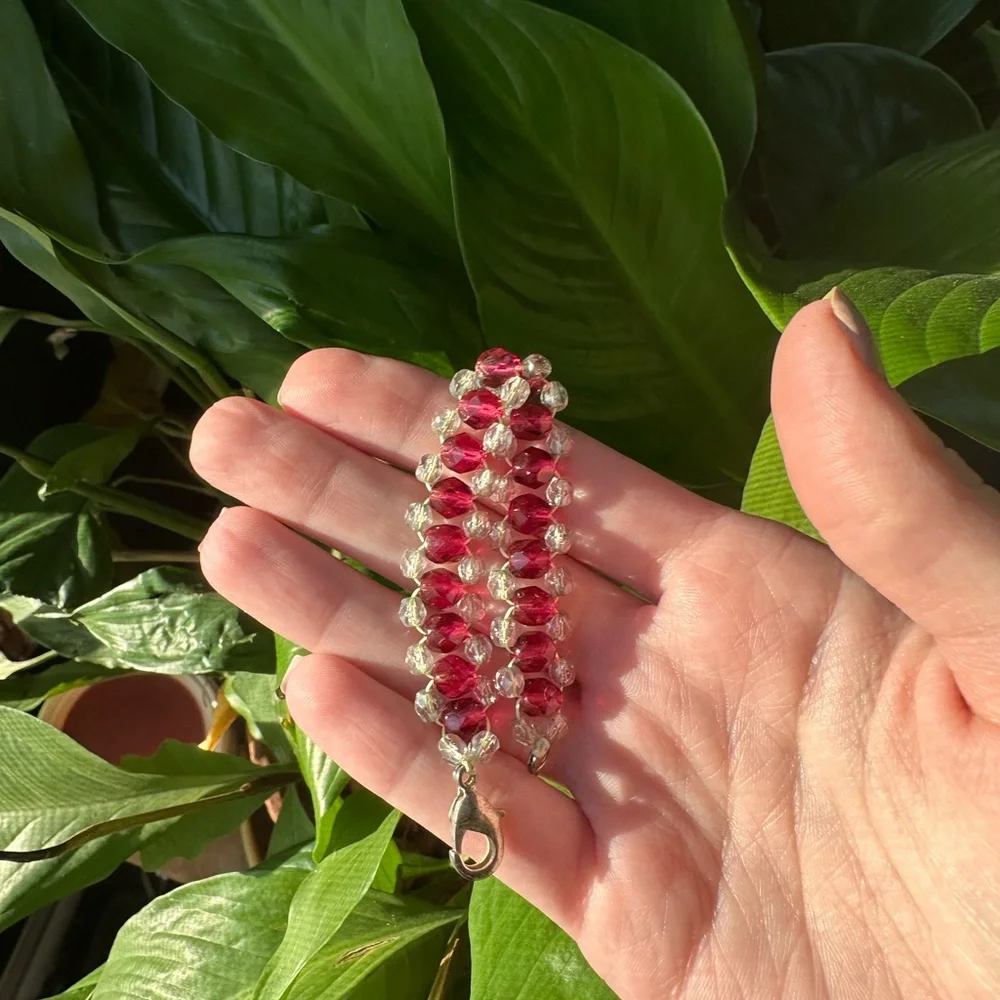Vintage Glasses Beaded Bracelet